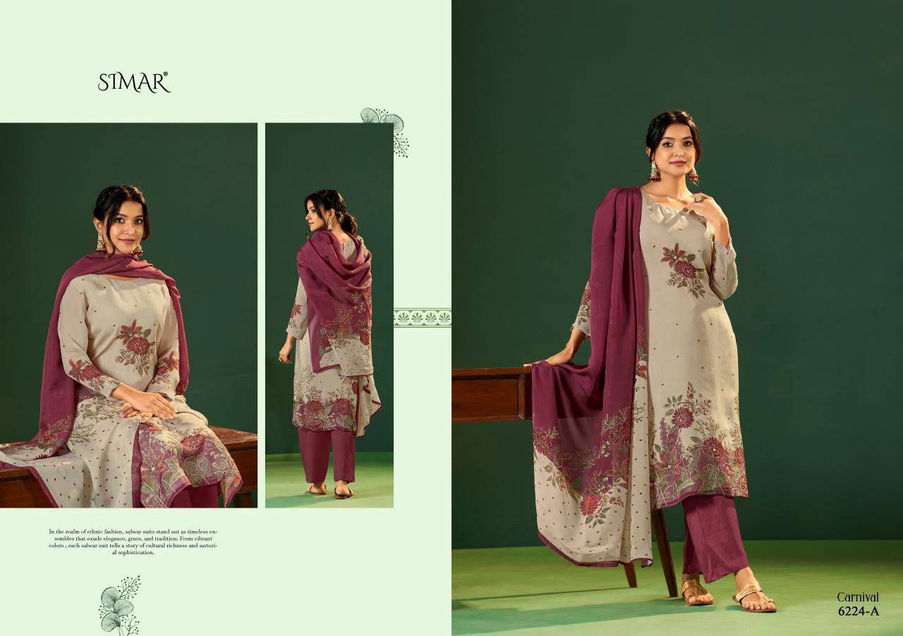 Carnival By Glossy 6224 Series Beautiful Colourful Organza Dresses At Wholesale Price
